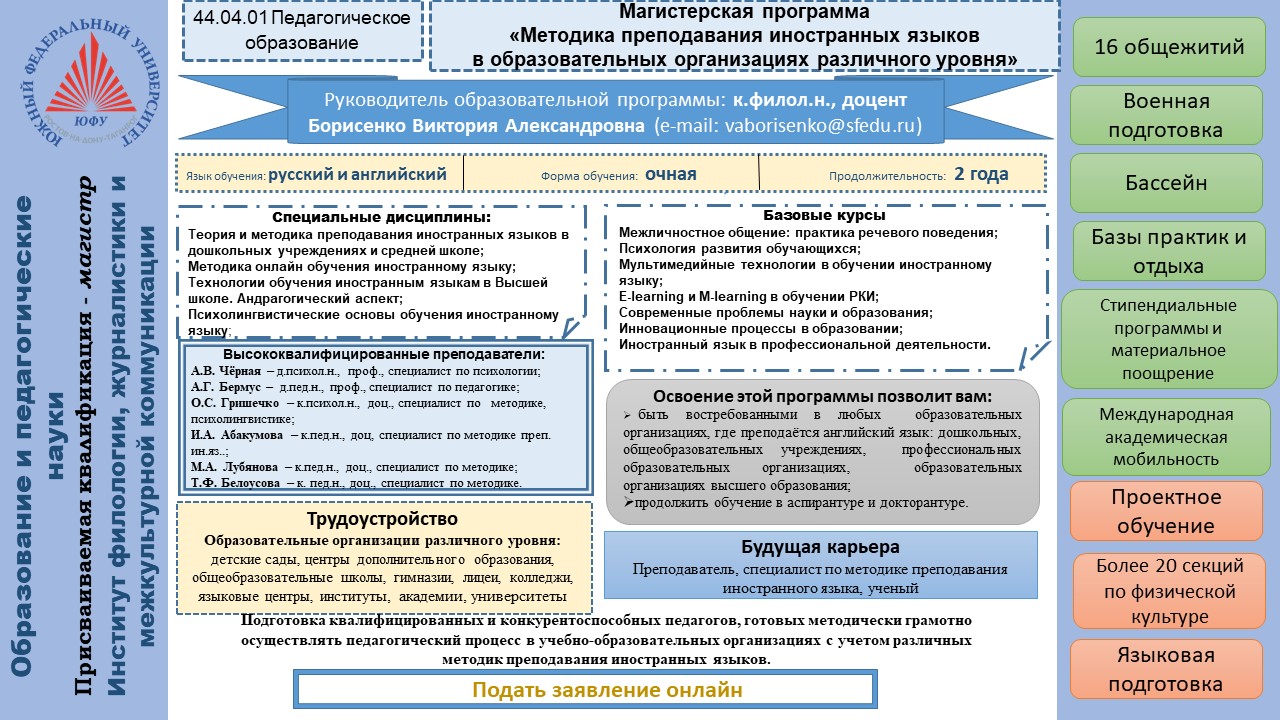 Карта программы — МЕТОДИКА ПРЕПОДАВАНИЯ ИНОСТРАННЫХ ЯЗЫКОВ В  ОБРАЗОВАТЕЛЬНЫХ ОРГАНИЗАЦИЯХ РАЗЛИЧНОГО УРОВНЯ / Современные технологии  обучения иностранному языку